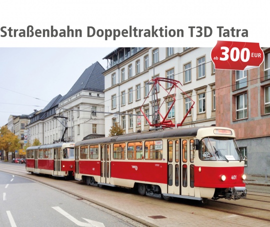 Straßenbahndoppeltraktion T3D 